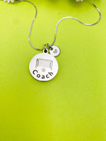 Soccer Coach Charm Silver Tarnish Resistant Necklace, D536