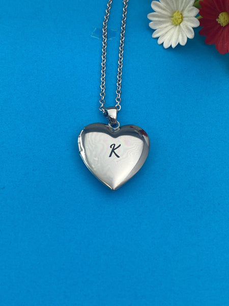 Heart Locket  Necklace, Stainless Steel Tarnish Resistant Necklace, D539