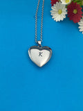 Heart Locket  Necklace, Stainless Steel Tarnish Resistant Necklace, D539