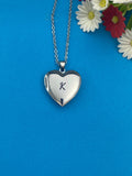 Heart Locket  Necklace, Stainless Steel Tarnish Resistant Necklace, D539