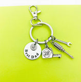 Best Dad Screwdriver Wrench Measuring Tap Charm Keychain, Tools Charm, Handyman Gift, D540