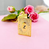Miniature Book Locket Gold Necklace, D542