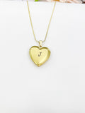 Locket Gold Heart Necklace, D543