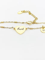Aunt Bracelet, Aunt Jewelry, Aunt Gift, D316