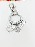 Great Grandma Heart Sunflower Charm Keychain, Great Grandmother Gifts, D547