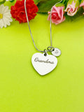 Grandma Necklace, Heart Charm, D548