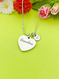 Grandma Necklace, Heart Charm, D548