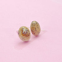 Natural Picture Jasper Stud Earrings, Surgical Stainless Steel, N6089