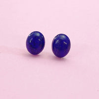 Natural Lapis Lazuli Stud Earrings, Surgical Stainless Steel, N6091