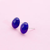 Natural Lapis Lazuli Stud Earrings, Surgical Stainless Steel, N6091