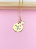 Holly Flower, Silver or Gold Charm Necklace, D559