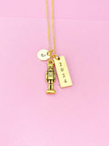 Nutcracker Soldier Christmas Ballet Charm Necklace, Gold or Silver Option, D560
