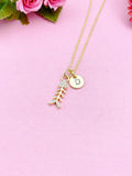 Fishbone Necklace, 18K Gold Plated Fishbone, N3597