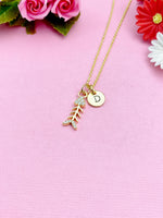 Fishbone Necklace, 18K Gold Plated Fishbone, N3597