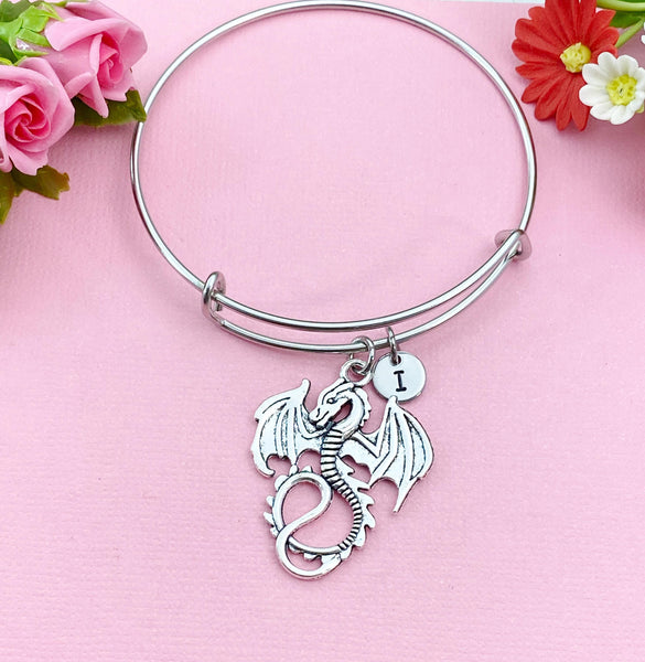 Dragon Charm Silver Bracelet, N53A