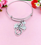 Dragon Charm Silver Bracelet, N53A