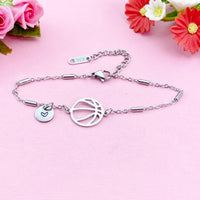 Basketball Charm Silver or Gold Bracelet, N5806