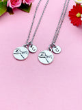 Pinky Promise Charm Silver Necklace, Best Friend Gift, N552A