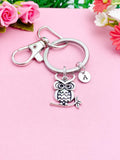 Owl Bird Charm Silver Keychain, N2338