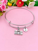 Camera Charm Silver Bracelet, Photographer Jewelry Gifts, N46A