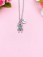 Torah Scroll Star of David Charm Necklace, Personalized Christmas Gift, N373B