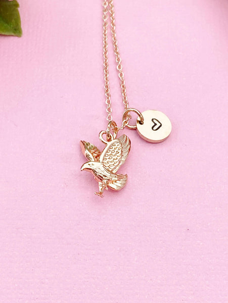 Eagle Necklace, Hawk Charm, Bird Charm, Animal Charm, Patriotic Gift, GN348