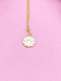 Gold Lemon Slice Charm Necklace, Citrus Jewelry