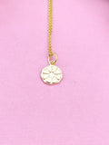 Gold Lemon Slice Charm Necklace, Citrus Jewelry