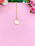 Gold Lemon Slice Charm Necklace, Citrus Jewelry