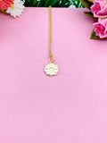 Gold Lemon Slice Charm Necklace, Citrus Jewelry