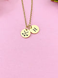 Golf Necklace, Gold or Silver, D385