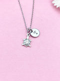 Silver TINY Tortoise Turtle Charm Necklace, N5831
