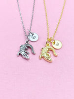 Alligator Necklace, Gold or Silver Personalized Customized Jewelry, N5400A