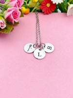Silver Lacrosse Necklace Bracelet Keychain Optional Best Christmas Gifts, Personalized Customized Monogram Jewelry D220