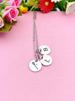 Silver Lacrosse Necklace Bracelet Keychain Optional Best Christmas Gifts, Personalized Customized Monogram Jewelry D220