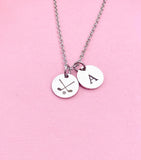 Silver Golf Necklace Bracelet Keychain Optional, Best Christmas Gifts, Personalized Customized Monogram Jewelry, D235