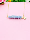 Gold Angelite Necklace, Natural Angelite Gemstone Jewelry, Bracelet Option, N5871