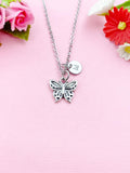 Butterfly Necklace, Silver Butterfly Charm, Insect Bug Charm, N129