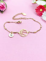 Basketball Charm Silver or Gold Bracelet, N5806A
