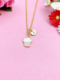 Cupcake Charm Necklace, Muffin Jewelry, N5903