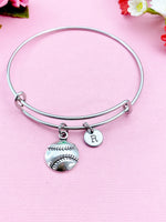 Softball Bracelet, Silver Softball Charm, Softball Mom Gift, Baseball Bracelet, Baseball Charm, Sport Gift, Personalized Gift, N1246