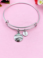 Softball Bracelet, Silver Softball Charm, Softball Mom Gift, Baseball Bracelet, Baseball Charm, Sport Gift, Personalized Gift, N1246