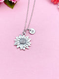 Sunflower Charm Silver Necklace, N5435