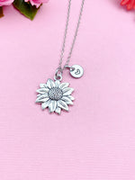 Sunflower Charm Silver Necklace, N5435