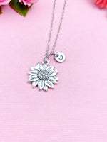 Sunflower Charm Silver Necklace, N5435