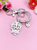 Sugar Skull Halloween Charm Keychain, N144E