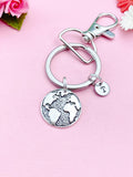 Globe Charm Silver Keychain, N 1775A