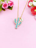 Cactus Necklace, Gold Cactus Charm, N1044