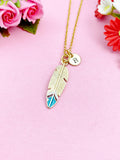 Feather Charm Gold Necklace, N5195
