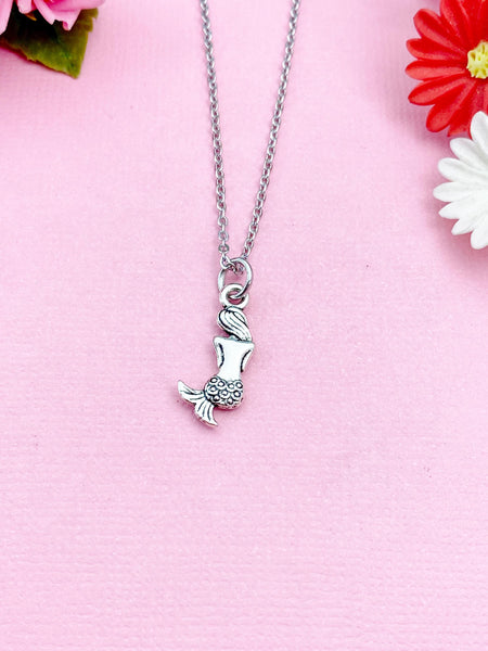 Mermaid Charm Silver Necklace, N3128